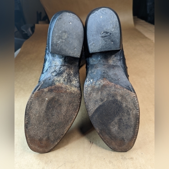 Larry Mahan boots men's size 10.5B Exotic Genuine Full Quill Ostrich black leath - Picture 14 of 14